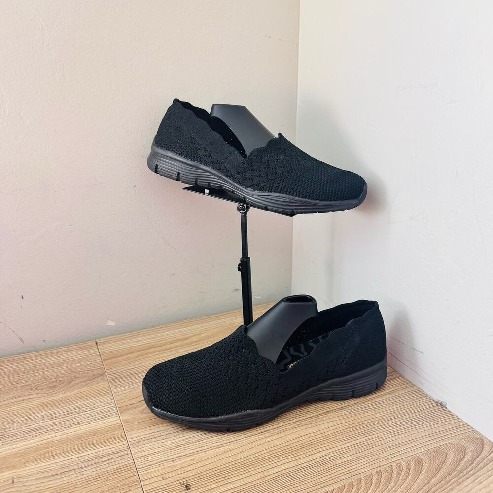 Skechers Seager Stat Black Slip On Shoes Women’s Size 7.5